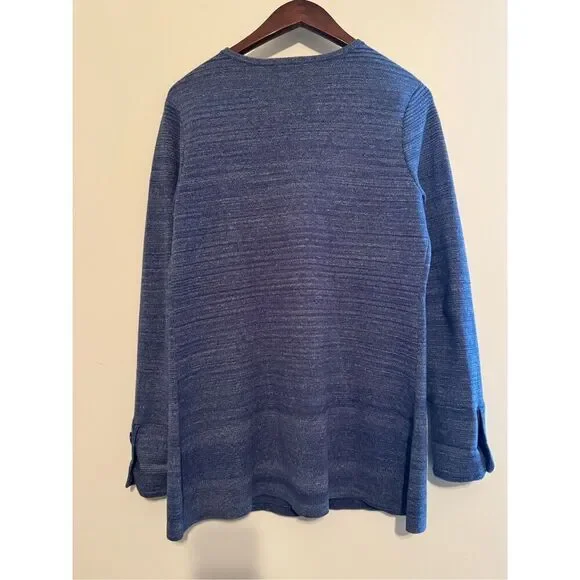 Pendleton Womens Medium Button Cardigan Sweater Cotton Heather Blue Lightweight - Picture 5 of 9